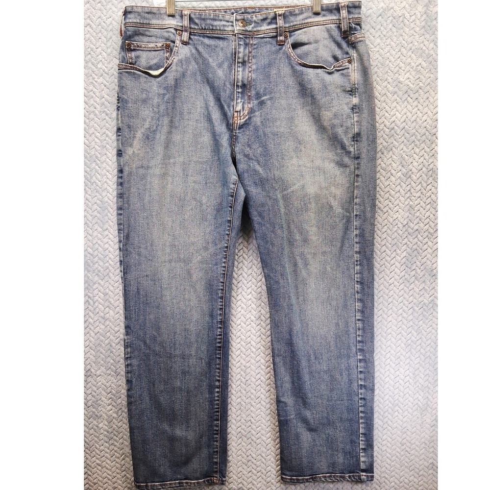 Orvis‎ 1856 Mens Five Pocket Straight Leg Jeans Blue Denim 38x30 Stretch
